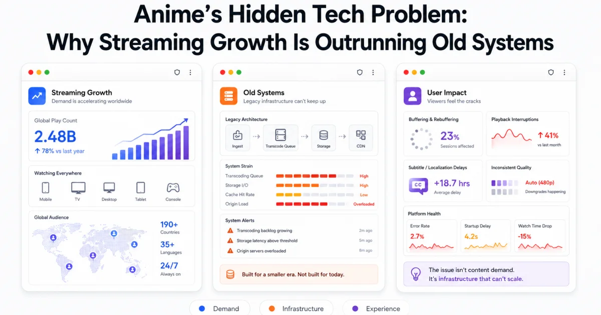 Anime’s Hidden Tech Problem: Why Streaming Growth Is Outrunning Old Systems